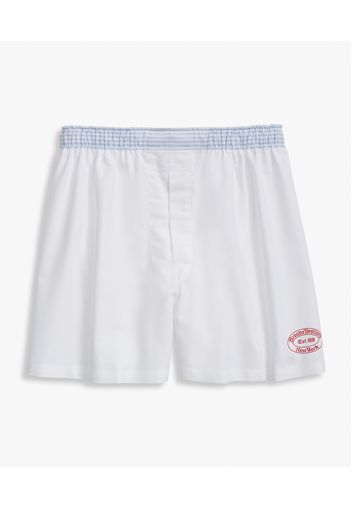 White Cotton Oxford-cloth Boxers - Uomo Intimo White M