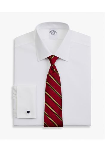 White Regular Fit Non-iron Stretch Cotton Dress Shirt With Ainsley Collar - Uomo Camicie Eleganti White 16