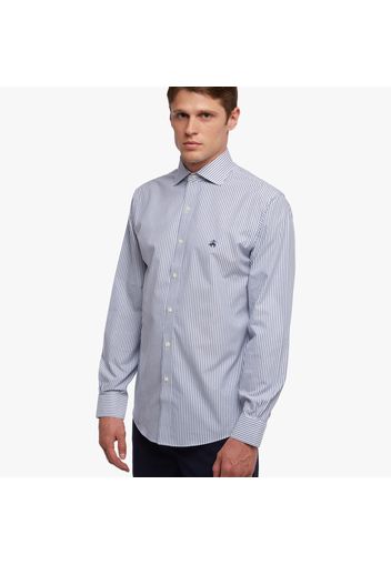 Regent Fit Non-Iron Spread Collar Dress Shirt - male Blue 18
