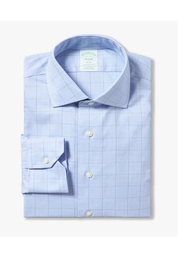 Pastel Blue Slim-fit Non-iron Stretch Cotton Shirt With English Spread Collar - Uomo Camicie Eleganti Pastel Blue 16h