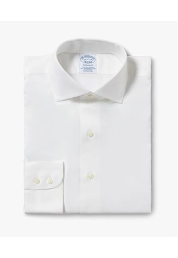 White Regular-fit Non-iron Stretch Cotton Shirt With English Spread Collar - Uomo Camicie Eleganti White 16