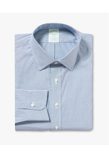 Blue Slim-fit Non-iron Stretch Cotton Dress Shirt With Ainsley Collar - Uomo Camicie Eleganti Bright Blue 16