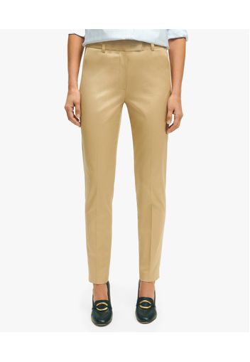 Dark Beige Cotton Sateen Pants - Donna Pantaloni Casual Safari 10