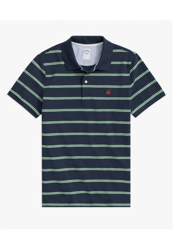 Polo Navy E Verde A Righe Golden Fleece In Cotone - Uomo Polo Navy Xs