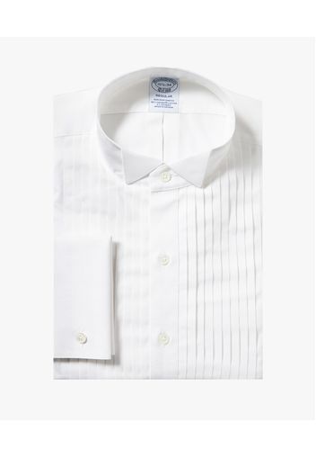 Camicia Bianca Regular Fit In Cotone Supima Con Collo Diplomatico - Uomo Camicie Eleganti Bianco 17h