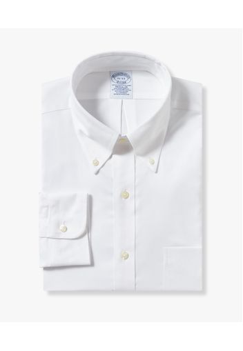 Camicia Bianca Regular Fit Non-iron Ad Alte Prestazioni Con Collo Button-down - Uomo Camicie Eleganti Bianco 16h