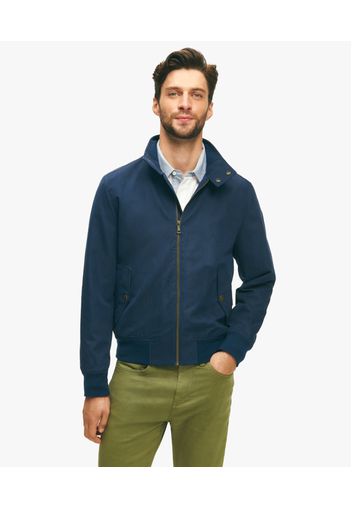 Navy Harrignton Jacket In Cotton Blend - Uomo Capispalla Casual Navy M