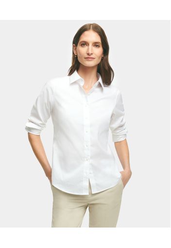 Fitted Fit Non-iron Supima Stretch Pinpoint Oxford Shirt - Donna Camicie E T-shirt White 2