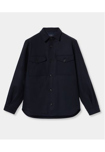 Wool-blend Overshirt - Uomo Capispalla Casual Navy Xxl