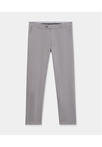 Slim Fit Cotton Chinos - Uomo Pantaloni Casual Grey 33