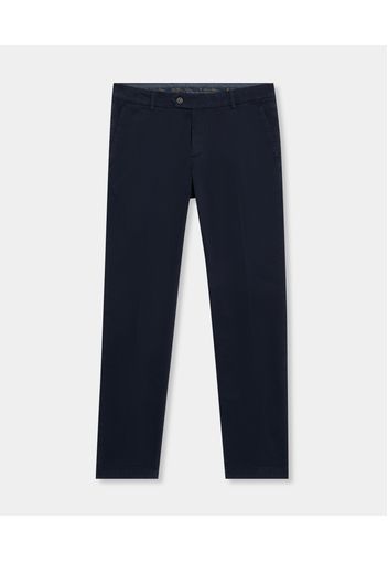 Slim Fit Cotton Chinos - Uomo Pantaloni Casual Navy 33