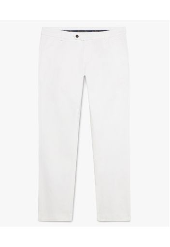 White Stretch Cotton Chinos - Uomo Pantaloni Casual Off White 33