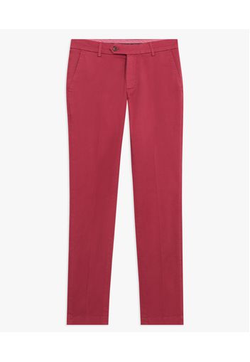 Red Stretch Cotton Chinos - Uomo Pantaloni Casual Red 32