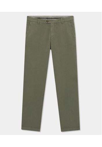 Slim Fit Cotton Chinos - Uomo Pantaloni Casual Military 44