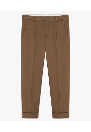 Khaki Stetch Cotton Chinos - Uomo Pantaloni Casual Khaki 30