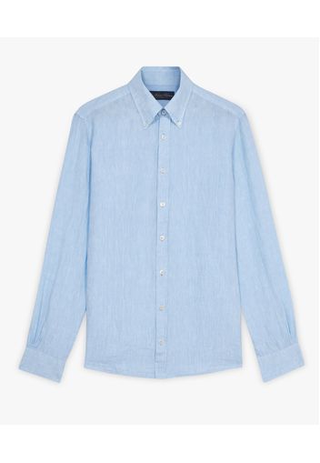 Light Blue Button Down Casual Shirt - Uomo Camicie Sportive Light Blue S