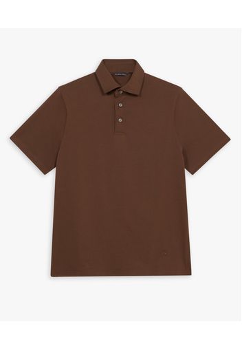 Brown Cotton Polo Shirt - Uomo Polo Brown Xxl