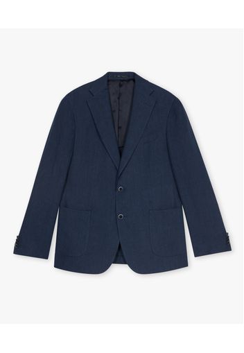 Navy Linen Blazer - Uomo Giacche E Blazer Navy 48