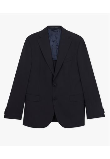 Dark Navy Stretch Virgin Wool Blazer - Uomo Giacche E Blazer Dark Navy 44