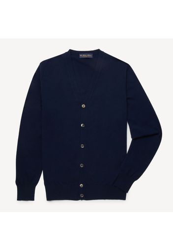 Cardigan in lana Merino - male Blu navy S