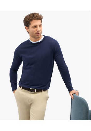 Navy Silk-cashmere Blend Crew-neck Sweater - Uomo Maglieria Navy Xl