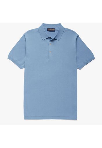 Camicia polo in cotone makò - male Azzurro S