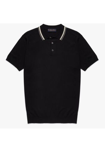 Camicia polo in lino e cotone - male Nero S