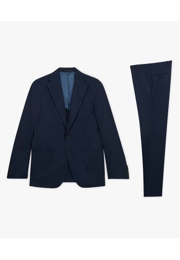 Navy Stretch Cotton Suit - Uomo Abiti Navy 38