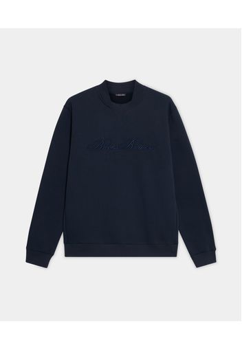 Cotton Crewneck Logo Sweater - Uomo Maglieria Navy Xxl