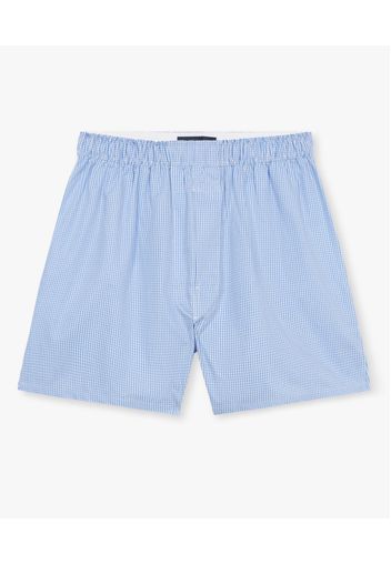 Light Blue Checked Cotton Boxers - Uomo Intimo Light Blue S