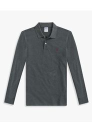 Charcoal-colored Stretch Cotton Polo Shirt - Uomo Polo Steel Grey M