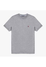 T-shirt girocollo con logo in cotone Supima lavato - male Grigio L