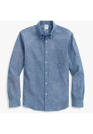 Camicia sportiva Milano slim fit in chambray, colletto button-down - male Celeste XXL