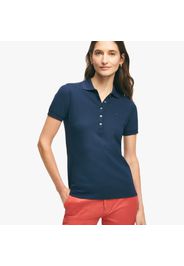 Supima Cotton Stretch Pique Polo Shirt - female Navy L