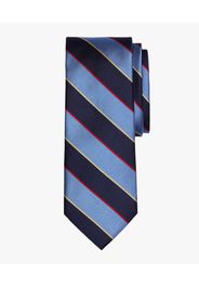 Silk Striped Tie - Uomo Cravatte E Pochette Da Taschino Blue Regular