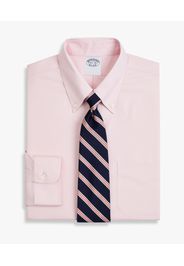 Camicia Rosa Chiaro Slim Fit Non-iron In Cotone Elasticizzato Con Collo Button-down - Uomo Camicie Eleganti Rosa Chiaro 16h