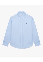 Blue Regular-fit Non-iron Stretch Supima Cotton Casual Shirt With Button-down Collar - Uomo Camicie Sportive Blue Xl