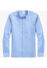 Camicia sportiva in lino irlandese - male Blu M