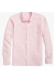 Camicia sportiva in lino irlandese - male Rosa Pastello XXL