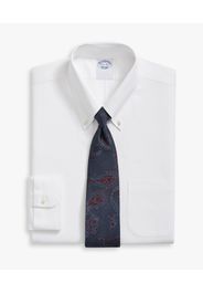 White Regular Fit Non-iron Stretch Cotton Dress Shirt With Button-down Collar - Uomo Camicie Eleganti White 17