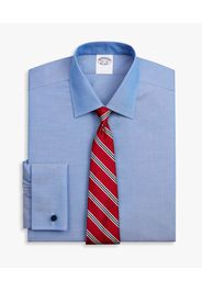 Blue Regular Fit Non-iron Stretch Supima Cotton Pinpoint Oxford Cloth Dress Shirt With Ainsley Collar - Uomo Camicie Eleganti Blue 15h