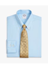 Pastel Blue Slim Fit Non-iron Stretch Supima Cotton Dress Shirt With Button Down Collar - Uomo Camicie Eleganti Pastel Blue 16