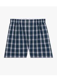 Boxer Tartan Bianco In Popeline Di Cotone - Uomo Intimo Bianco S