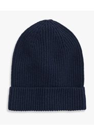 Cappello A Cuffia In Lana E Cachemire Blu Navy - Uomo Sciarpe Navy One Size