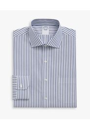 Navy-blue Slim Fit Non-iron Stretch Supima Cotton Dress Shirt With English Spread Collar - Uomo Camicie Eleganti Navy 17h
