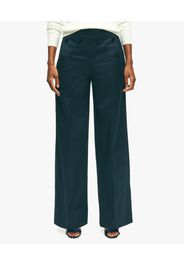 Navy Cotton Twill Wide-leg Sailor Pants - Donna Pantaloni Casual Navy 6