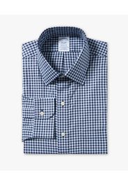 Camicia Blu Navy Vichy Regular Fit Non-iron Con Collo Ainsley - Uomo Camicie Eleganti Navy 15h