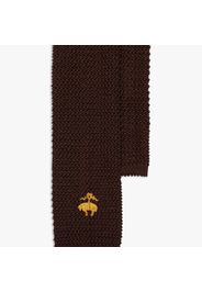 Cravatta in maglia con logo - male Marrone REG