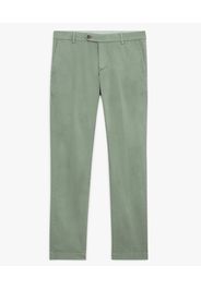 Green Stretch Cotton Chinos - Uomo Pantaloni Casual Green 34