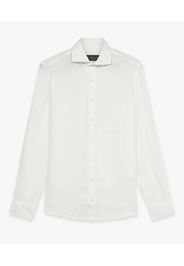 Off White Blue Linen Casual Shirt - Uomo Camicie Sportive Off White S